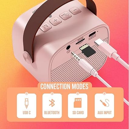 K-12 Portable Wireless Karaoke Mic with Built-in Speaker