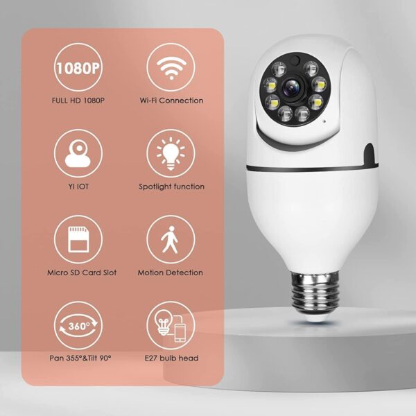 E27-Q165-1 Bulb Wi-Fi IP Camera E27-Q165-1 বাল্ব Wi-Fi IP ক্যামেরা