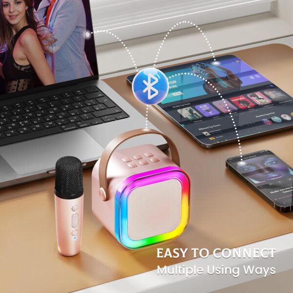 K-12 Portable Wireless Karaoke Mic with Built-in Speaker