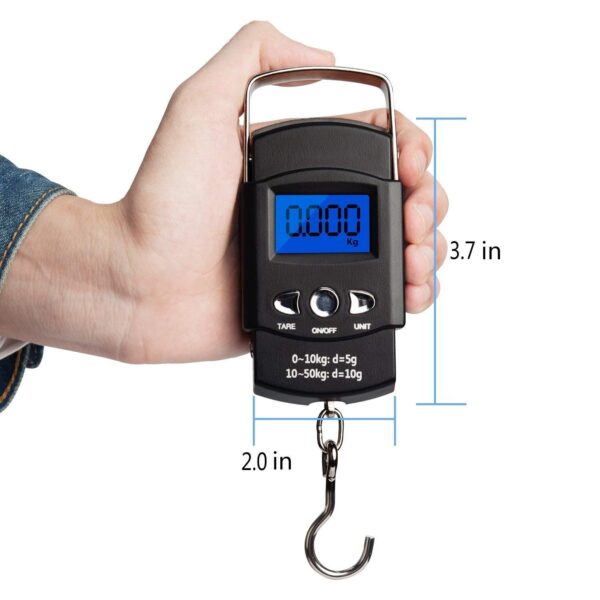 Portable Electronic Digital Weighing Plastic Hanging Scale 50 G পোর্টেবল ইলেকট্রনিক ডিজিটাল প্লাস্টিক হ্যাংগিং স্কেল 50G