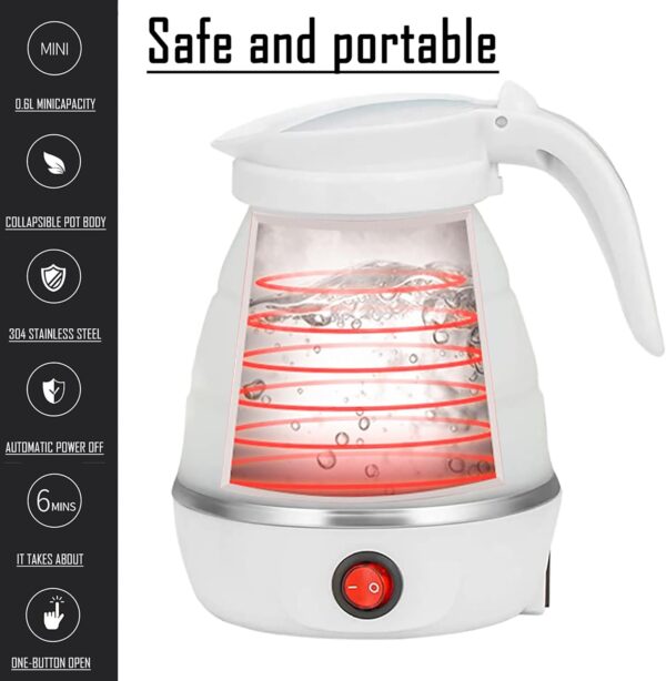 Portable Travel Electric Kettle 0.6L ০.৬ লিটার পোর্টেবল ট্রাভেল ইলেকট্রিক কেটলি
