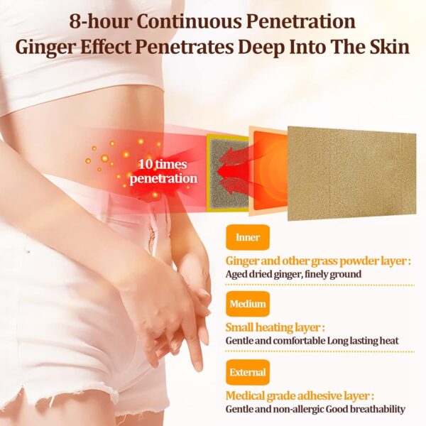 10Pcs Lymphatic Healing Ginger Patchm2