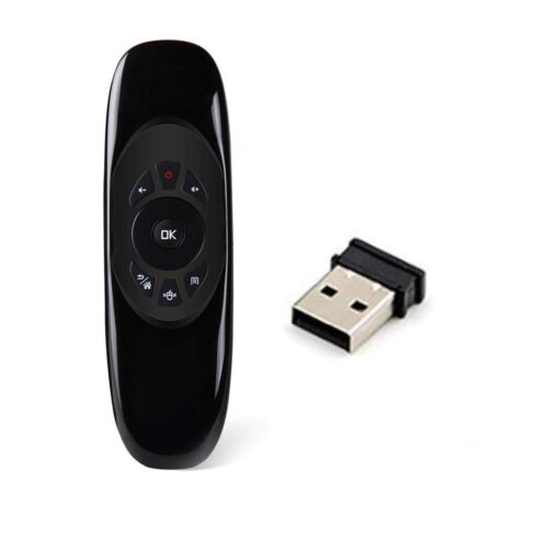 Black Wireless 3-In-1 Air Mouse Remote Keyboard