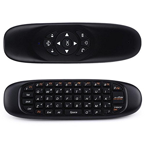 Black Wireless 3-In-1 Air Mouse Remote Keyboard