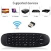 Black Wireless 3-In-1 Air Mouse Remote Keyboard