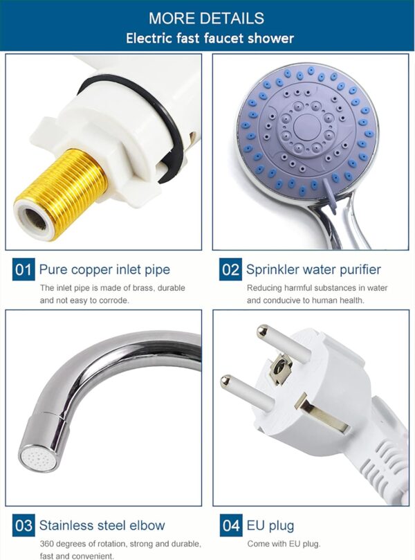 Instant Water Heater Faucet 3000 watt ইনস্ট্যান্ট ওয়াটার হিটার ফসেট 3000 watt