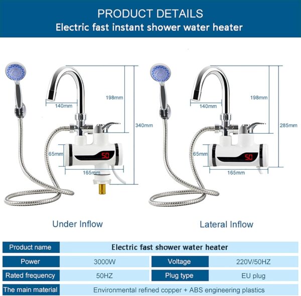 Instant Water Heater Faucet 3000 watt ইনস্ট্যান্ট ওয়াটার হিটার ফসেট 3000 watt
