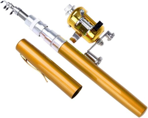 MINI POCKET PEN FISHING ROD POLE