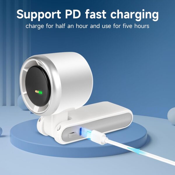 Portable Foldable Turbo Handheld Fan with Digital Display & USB Type-C Rechargeable Mini Cooling Fan