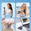 Portable Foldable Turbo Handheld Fan with Digital Display & USB Type-C Rechargeable Mini Cooling Fan