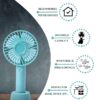 Mini Handy Fan – Portable USB Rechargeable Handheld Cooling Fan