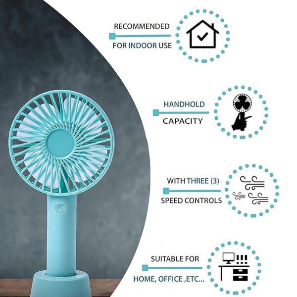 Mini Handy Fan – Portable USB Rechargeable Handheld Cooling Fan