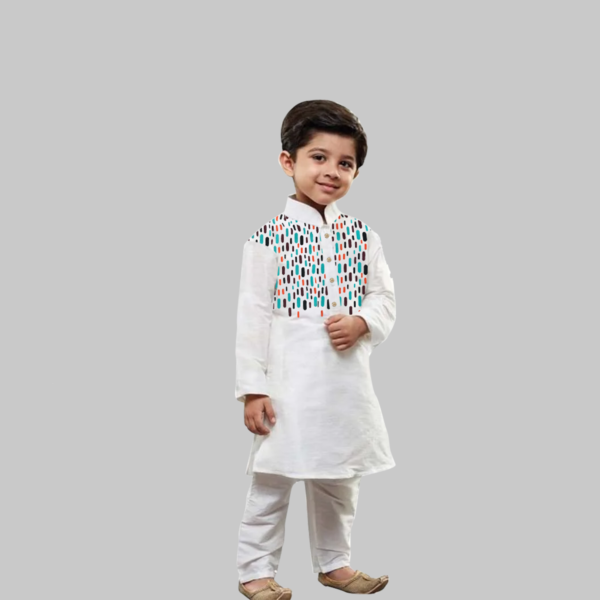 Premium Father & Son Matching Cotton Panjabi Set – Stylish Printed Family Ethnic Wear for Eid & Special Occasions