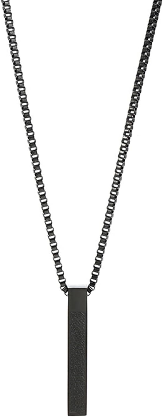 Stainless Steel Ayat Ul Kursi 3D Bar Pendant Necklace