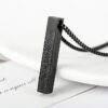 Stainless Steel Ayat Ul Kursi 3D Bar Pendant Necklace